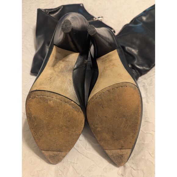 👢 Michael Kors Black Leather Knee High Boots Women’s 8.5M – Pointed Toe - Picture 10 of 10